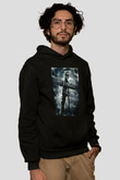 Unisex Pet Sematary Baskılı Siyah Kapüşonlu Sweatshirt