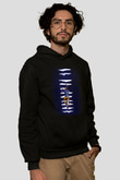 Unisex Pislik (Filth) Baskılı Siyah Kapüşonlu Sweatshirt