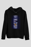 Unisex Pislik (Filth) Baskılı Siyah Kapüşonlu Sweatshirt