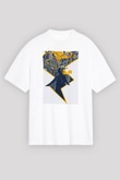 Unisex Pokémon Dedektif Pikachu (Pokémon Detective Pikachu) Baskılı Beyaz Oversize Tişört