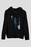 Unisex Prestij (The Prestige) Baskılı Siyah Kapüşonlu Sweatshirt
