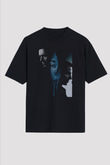 Unisex Prestij (The Prestige) Baskılı Siyah Oversize Tshirt