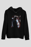 Unisex Prestij (The Prestige) Baskılı Siyah Kapüşonlu Sweatshirt