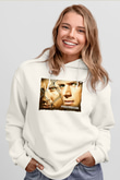 Unisex Prison Break Baskılı Beyaz Kapüşonlu Sweatshirt