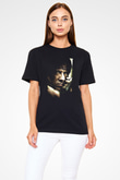 Unisex Rambo Baskılı Siyah T-Shirt