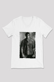 Unisex Rambo Son Kan (Rambo Last Blood) Baskılı Beyaz V Yaka Tişört