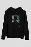Unisex Ruhlar Bölgesi (Insidious) Baskılı Siyah Kapüşonlu Sweatshirt