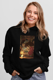 Unisex Ruhların Kaçışı (Spirited Away) Baskılı Siyah Kapüşonlu Sweatshirt