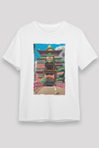 Unisex Ruhların Kaçışı (Spirited Away) Baskılı Beyaz T-shirt