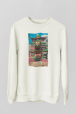 Unisex Ruhların Kaçışı (Spirited Away) Baskılı Beyaz Sweatshirt