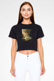 Unisex Savaş Vadisi (Hacksaw Ridge) Baskılı Siyah Crop Top Tişört