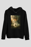 Unisex Savaş Vadisi (Hacksaw Ridge) Baskılı Siyah Kapüşonlu Sweatshirt