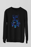 Unisex Scooby-Doo Baskılı Siyah Sweatshirt