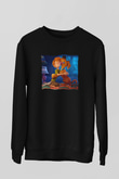 Unisex Scooby-Doo Baskılı Siyah Sweatshirt