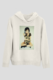 Unisex Sevginin Gücü (Leon The Professional) Baskılı Beyaz Kapüşonlu Sweatshirt