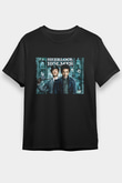 Unisex Sherlock Holmes Baskılı Siyah Tshirt