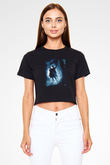 Unisex Sherlock Holmes Gölge Oyunları (Sherlock Holmes A Game of Shadows) Baskılı Siyah Crop Top T-shirt