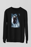 Unisex Sherlock Holmes Gölge Oyunları (Sherlock Holmes A Game of Shadows) Baskılı Siyah Sweatshirt