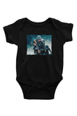 Unisex Shershaah Baskılı Siyah Bebek Body - Zıbın