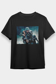 Unisex Shershaah Baskılı Siyah T-Shirt
