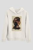 Unisex Sicario Baskılı Beyaz Kapüşonlu Sweatshirt