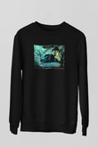 Unisex Sihirbazın Çırağı (The Sorcerer's Apprentice) Baskılı Siyah Unisex Sweatshirt