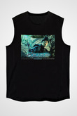 Unisex Sihirbazın Çırağı (The Sorcerer's Apprentice) Baskılı Siyah Unisex Kolsuz Tshirt