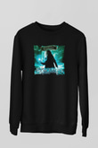 Unisex Sihirbazın Çırağı (The Sorcerer's Apprentice) Baskılı Siyah Sweatshirt