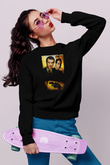 Unisex Sıkı Dostlar (Goodfellas) Baskılı Siyah Sweatshirt