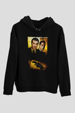 Unisex Sıkı Dostlar (Goodfellas) Baskılı Siyah Kapüşonlu Sweatshirt