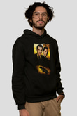 Unisex Sıkı Dostlar (Goodfellas) Baskılı Siyah Kapüşonlu Sweatshirt