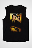 Unisex Sıkı Dostlar (Goodfellas) Baskılı Siyah Kolsuz Tişört