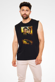 Unisex Sıkı Dostlar (Goodfellas) Baskılı Siyah Kolsuz Tişört