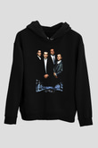 Unisex Sıkı Dostlar (Goodfellas) Baskılı Siyah Kapüşonlu Sweatshirt