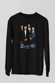 Unisex Sıkı Dostlar (Goodfellas) Baskılı Siyah Sweatshirt