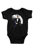 Unisex Skyfall Baskılı Siyah Bebek Body - Zıbın