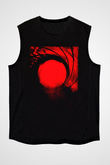 Unisex Skyfall Baskılı Siyah Kolsuz T-shirt