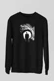 Unisex Skyfall Baskılı Siyah Sweatshirt