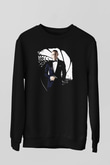 Unisex Skyfall Baskılı Siyah Sweatshirt
