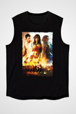 Unisex Sokak Dansı (Step Up 2 The Streets) Baskılı Siyah Kolsuz Tshirt