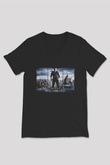 Unisex Son Cadı Avcısı (The Last Witch Hunter) Baskılı Siyah V Yaka Tshirt