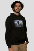 Unisex Son Cadı Avcısı (The Last Witch Hunter) Baskılı Siyah Kapüşonlu Sweatshirt