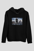 Unisex Son Cadı Avcısı (The Last Witch Hunter) Baskılı Siyah Kapüşonlu Sweatshirt