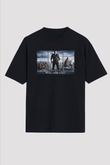 Unisex Son Cadı Avcısı (The Last Witch Hunter) Baskılı Siyah Oversize Tshirt