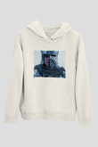 Unisex Son Düello (The Last Duel) Baskılı Beyaz Kapüşonlu Sweatshirt