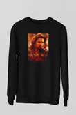 Unisex Son Samuray (The Last Samurai) Baskılı Siyah Sweatshirt
