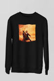 Unisex Son Samuray (The Last Samurai) Baskılı Siyah Sweatshirt