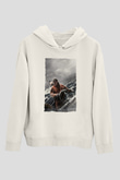 Unisex Sona Doğru - All Is Lost Baskılı Beyaz Kapüşonlu Sweatshirt