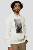 Unisex Sona Doğru - All Is Lost Baskılı Beyaz Kapüşonlu Sweatshirt
