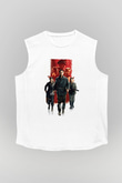 Unisex Soysuzlar Çetesi (Inglourious Basterds) Baskılı Beyaz Kolsuz Tshirt